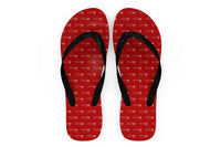 Thumbnail for Aviation Heartbeats Designed Slippers (Flip Flops)