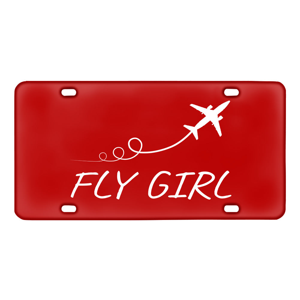 Just Fly It & Fly Girl Designed Metal (License) Plates
