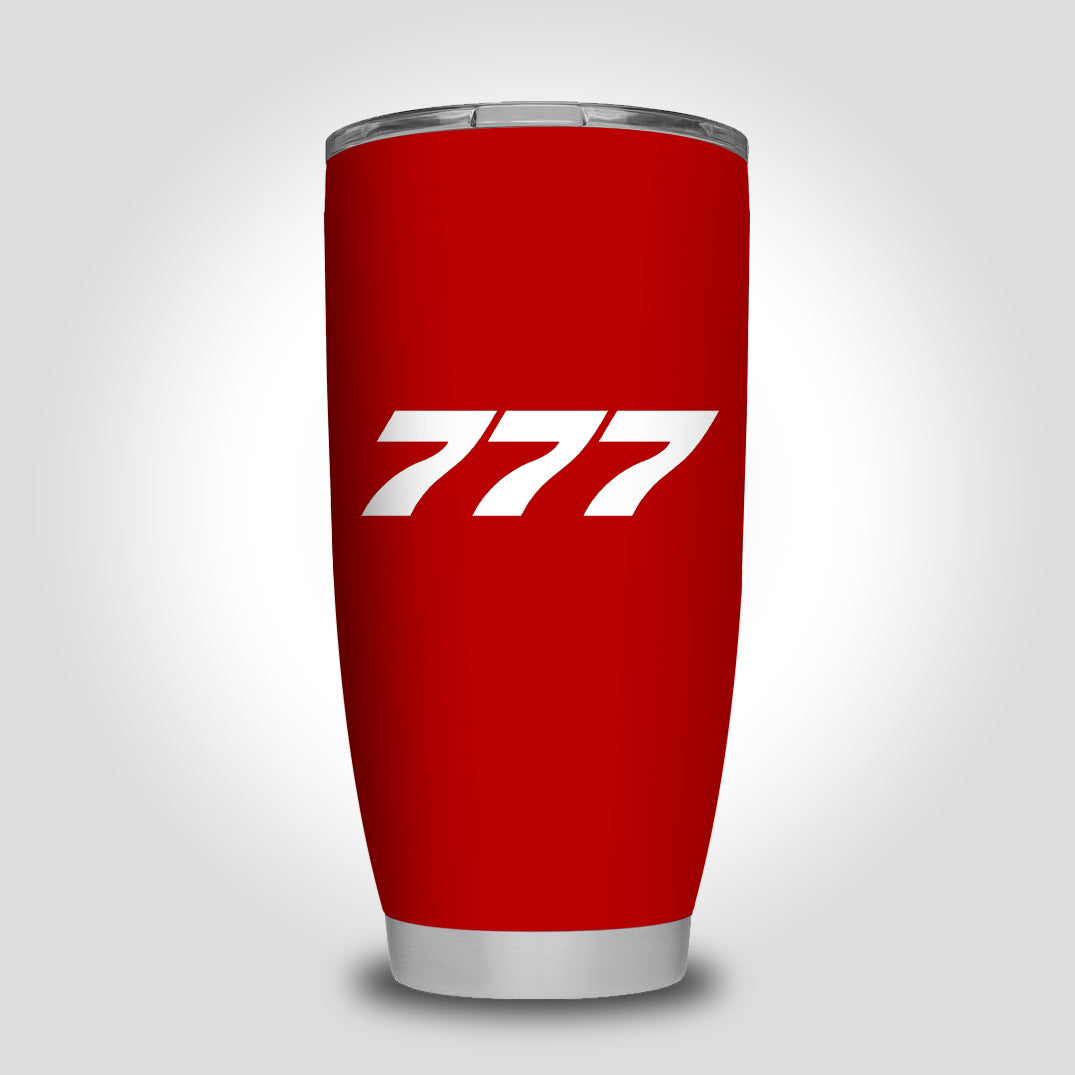 777 Flat Text Designed Tumbler Travel Mugs