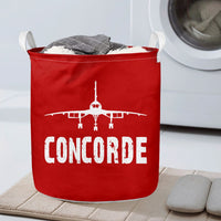 Thumbnail for Concorde & Plane Designed Laundry Baskets