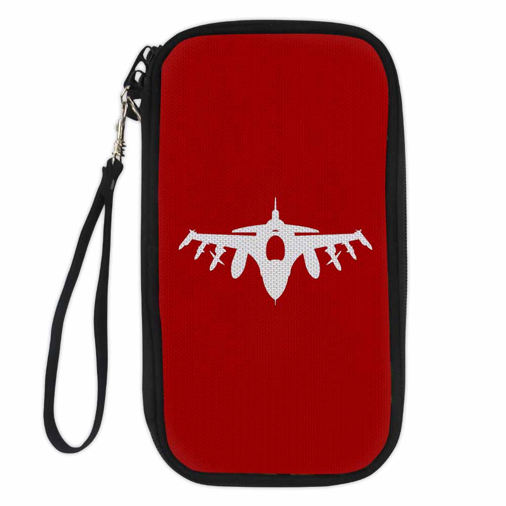 Fighter Jet 16 Silhouette Designed Travel Cases & Wallets