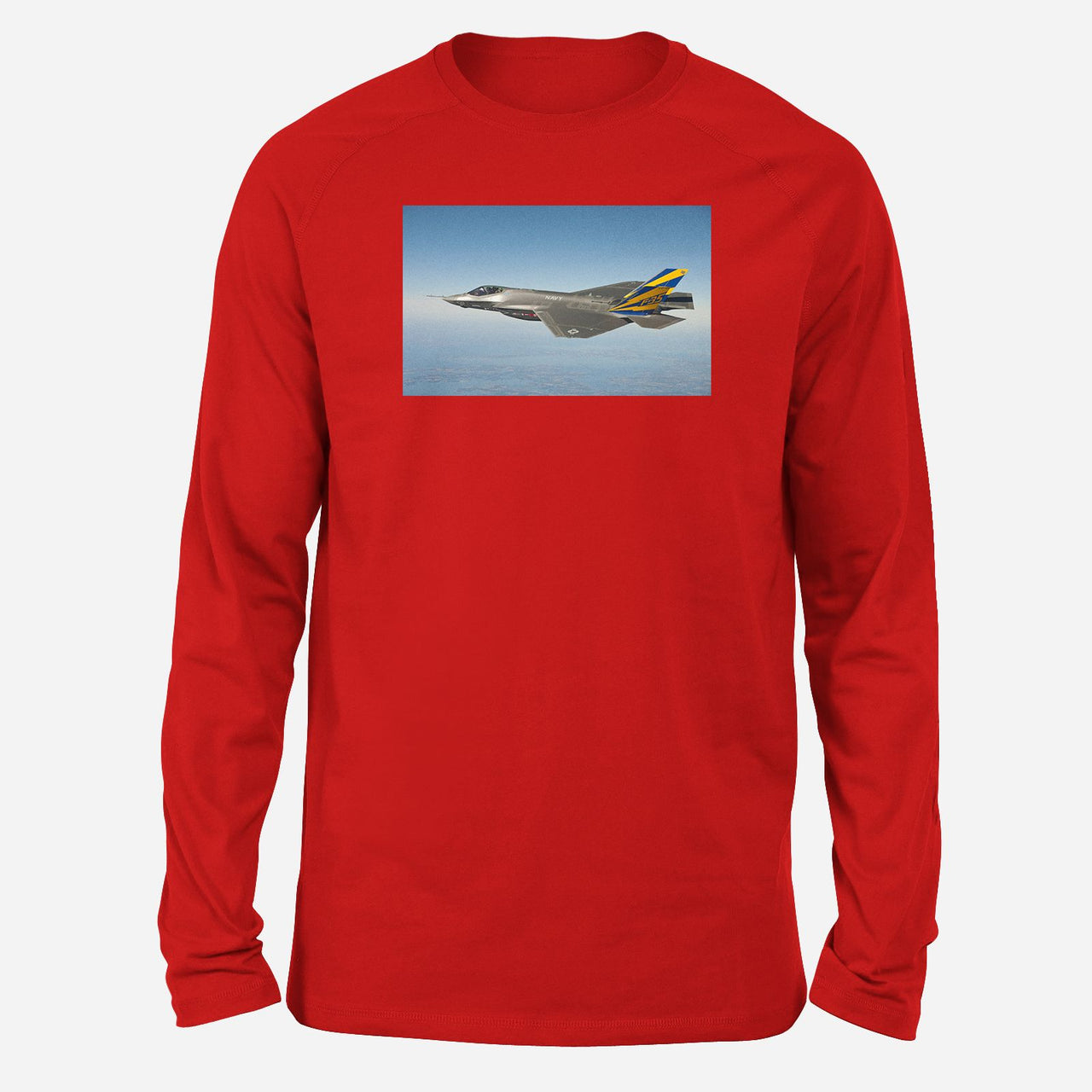 Cruising Fighter Jet 35 Designed Long-Sleeve T-Shirts