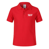 Thumbnail for Boeing 757 & Text Designed Children Polo T-Shirts