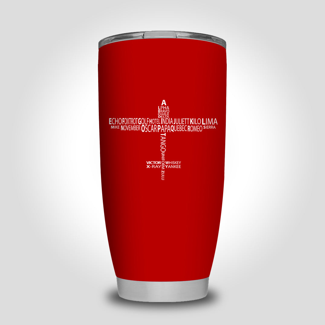 Propeller Shape Aviation Alphabet Designed Tumbler Travel Mugs
