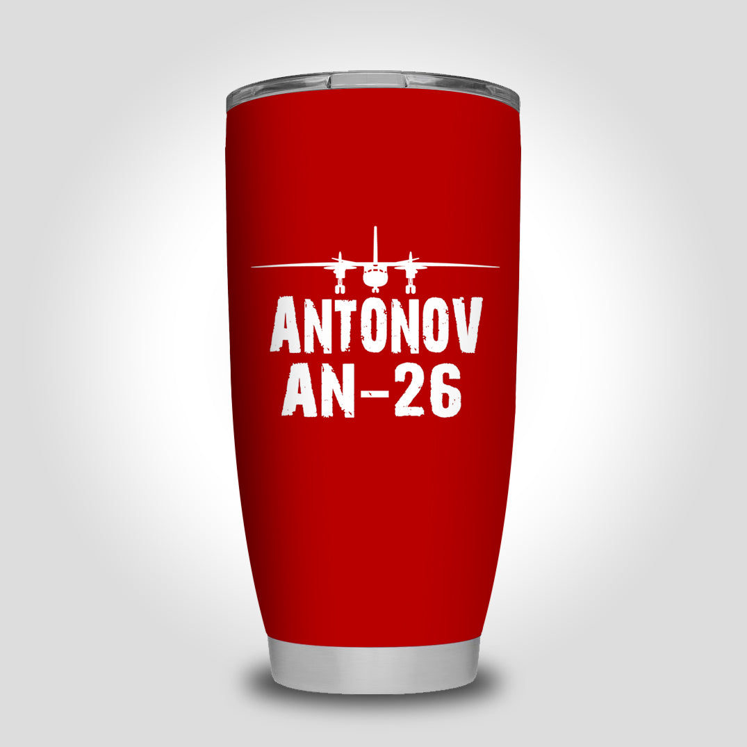 Antonov AN-26 & Plane Designed Tumbler Travel Mugs