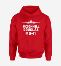 Thumbnail for McDonnell Douglas MD-11 & Plane Designed Hoodies