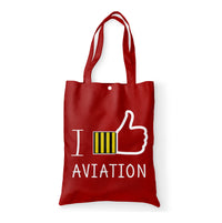 Thumbnail for I Like Aviation Designed Tote Bags