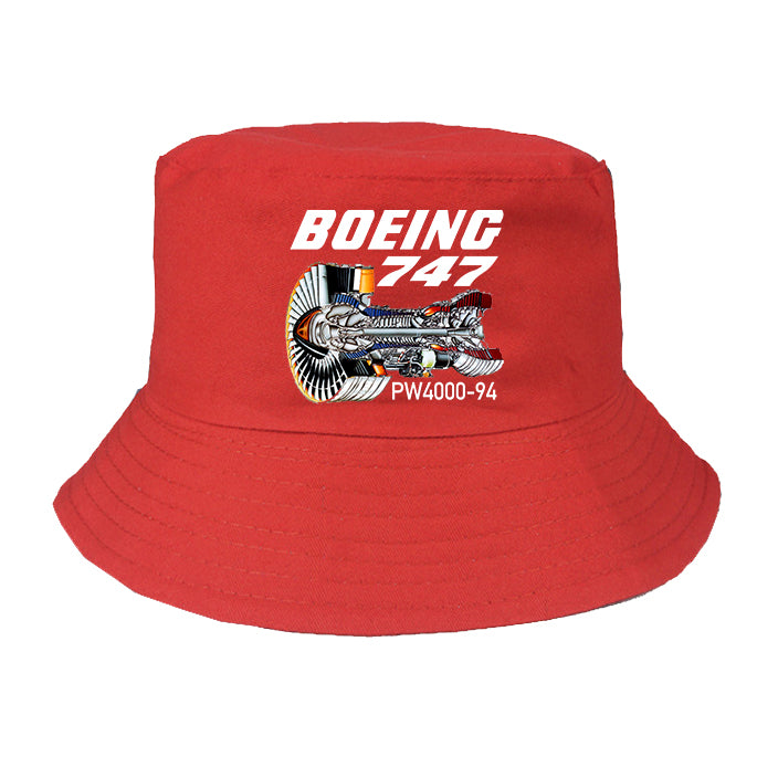 Boeing 747 & PW4000-94 Engine Designed Summer & Stylish Hats