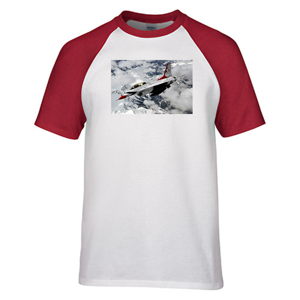 US Air Force Show Fighter Jet 16 Designed Raglan T-Shirts