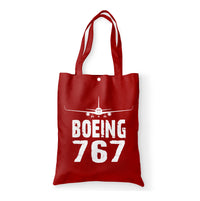 Thumbnail for Boeing 767 & Plane Designed Tote Bags