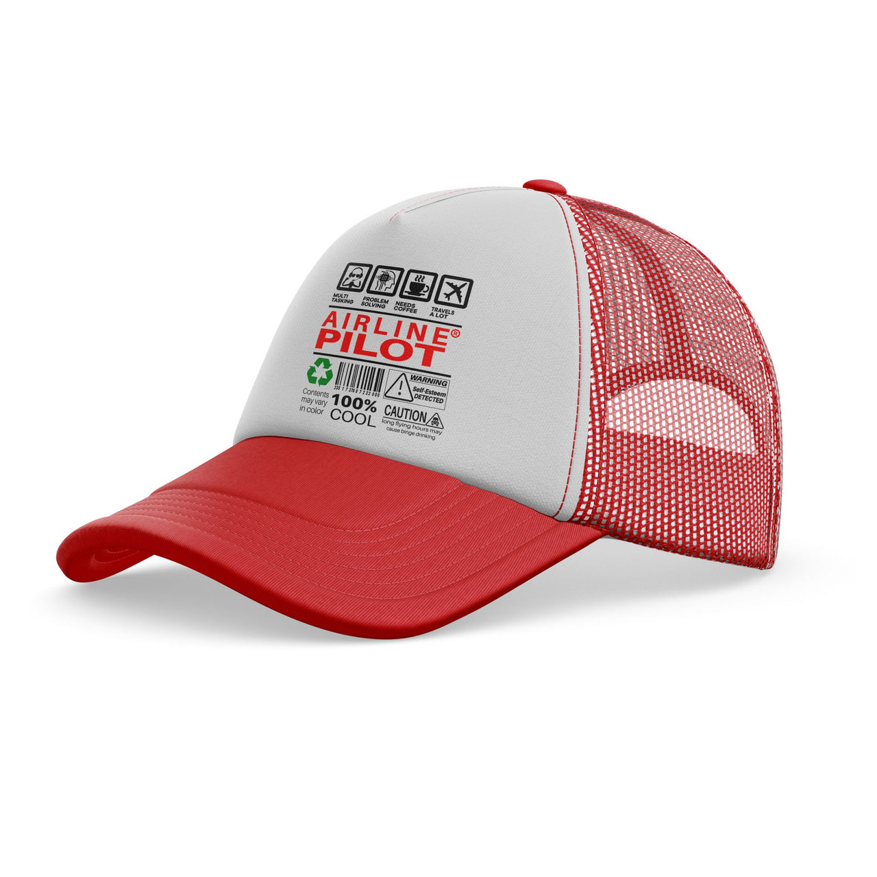 Airline Pilot Label Designed Trucker Caps & Hats
