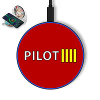 Thumbnail for Pilot & Stripes (4 Lines) Designed Wireless Chargers