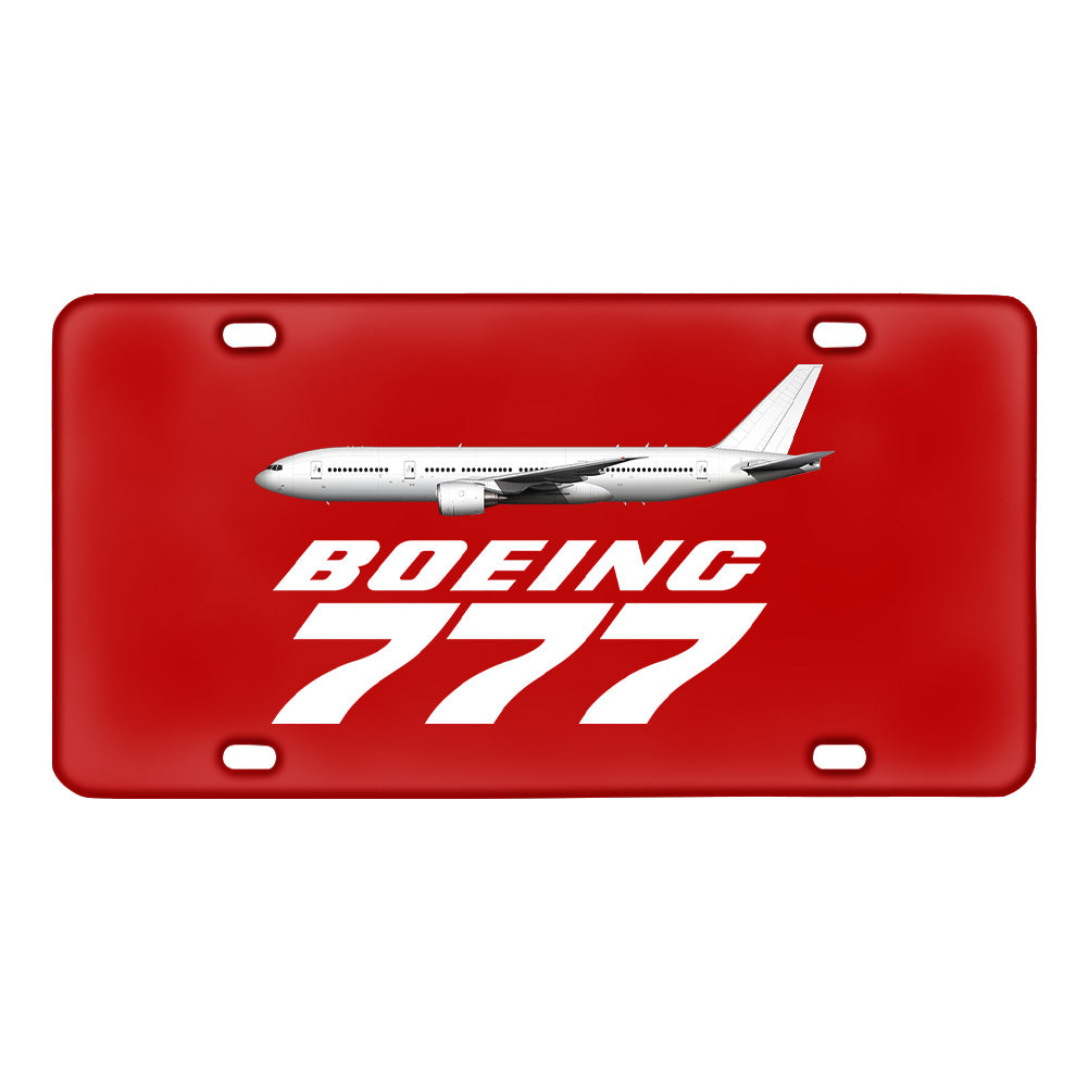 The Boeing 777 Designed Metal (License) Plates