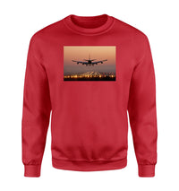 Thumbnail for Landing Boeing 747 During Sunset Designed Sweatshirts