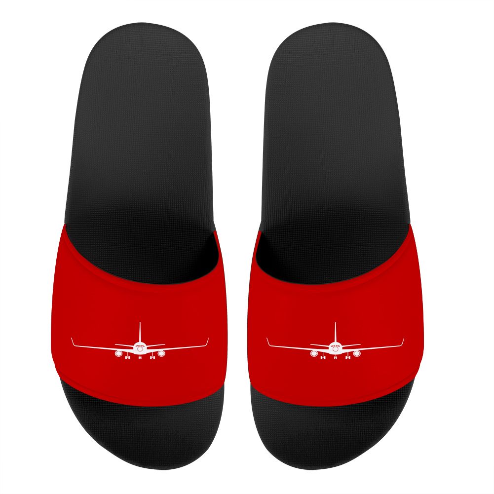 Boeing 767 Silhouette Designed Sport Slippers