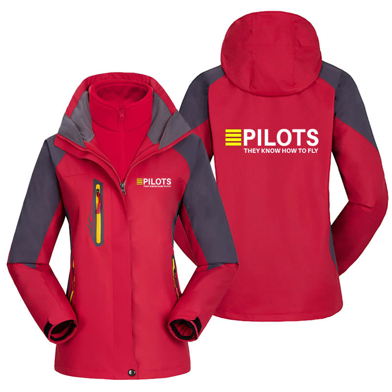 Pilots They Know How To Fly Designed Thick "WOMEN" Skiing Jackets