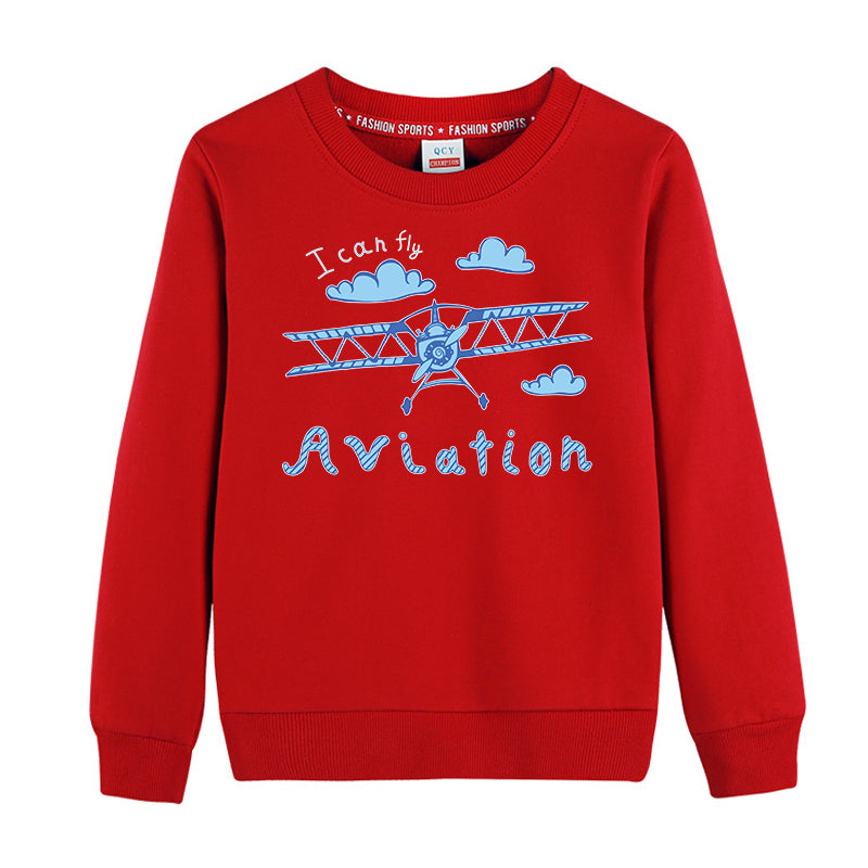 I Can Fly & Aviation Designed "CHILDREN" Sweatshirts