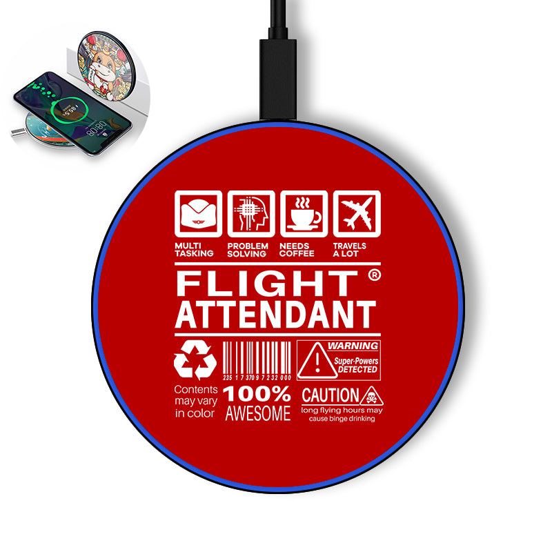 Flight Attendant Label Designed Wireless Chargers