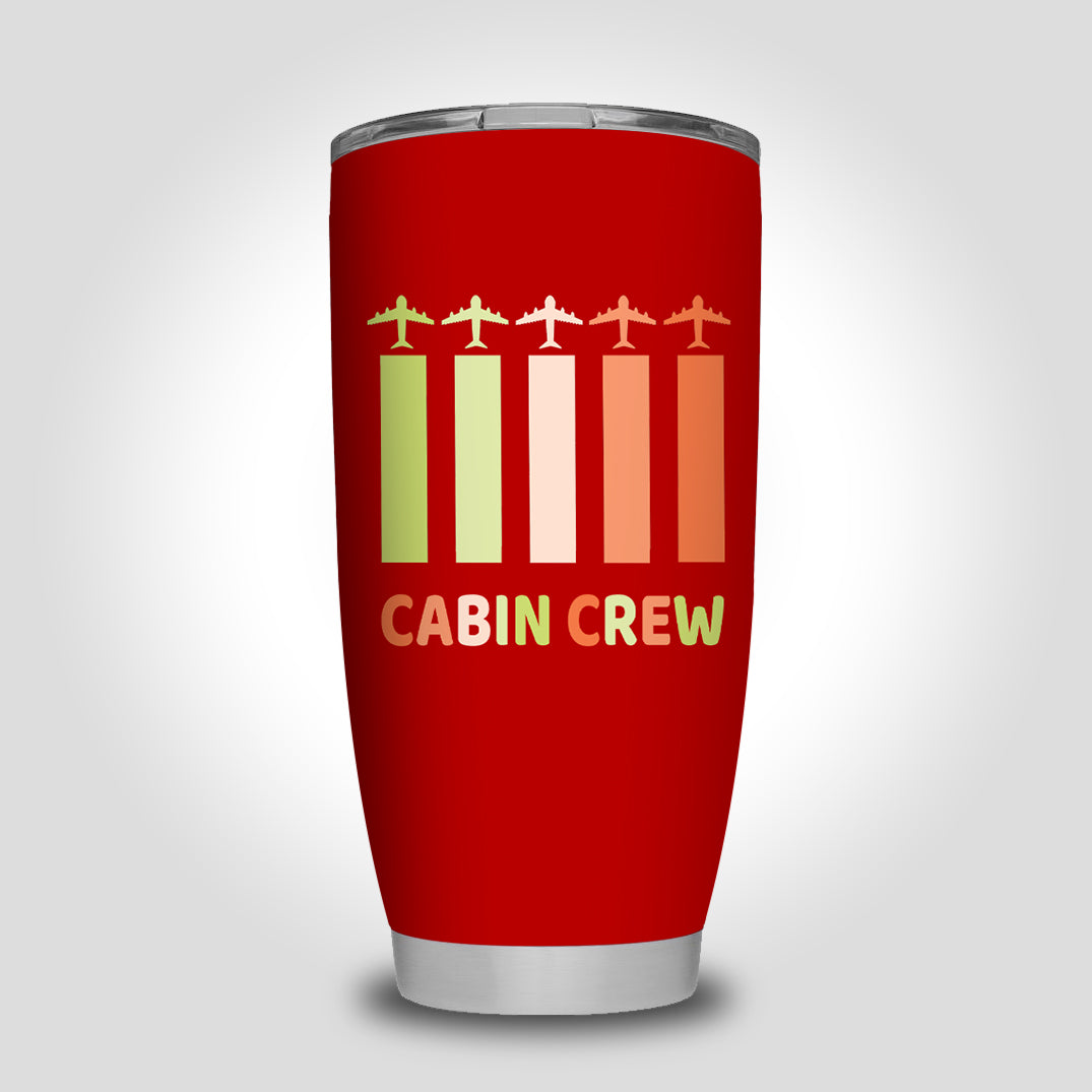 Colourful Cabin Crew Designed Tumbler Travel Mugs