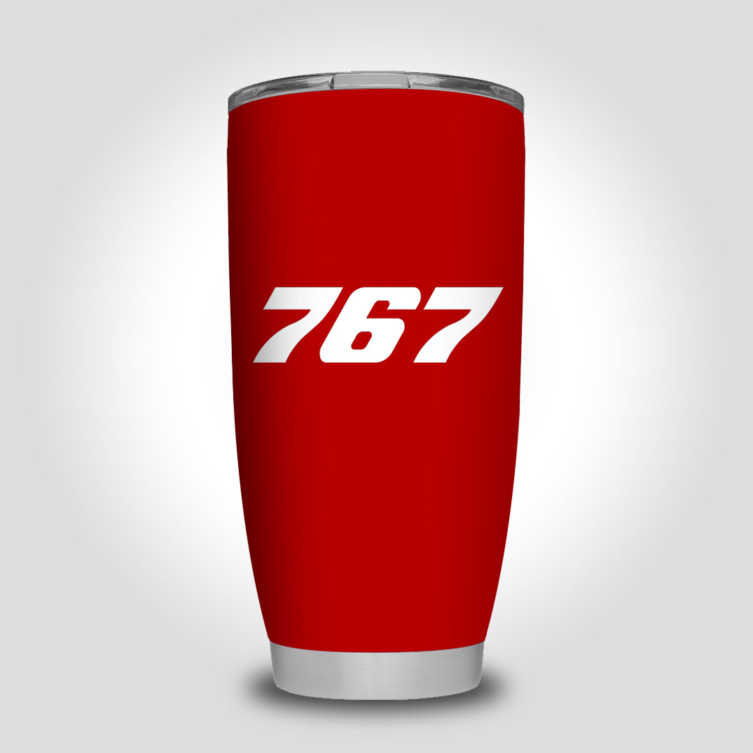 767 Flat Text Designed Tumbler Travel Mugs