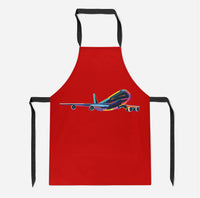 Thumbnail for Multicolor Airplane Designed Kitchen Aprons