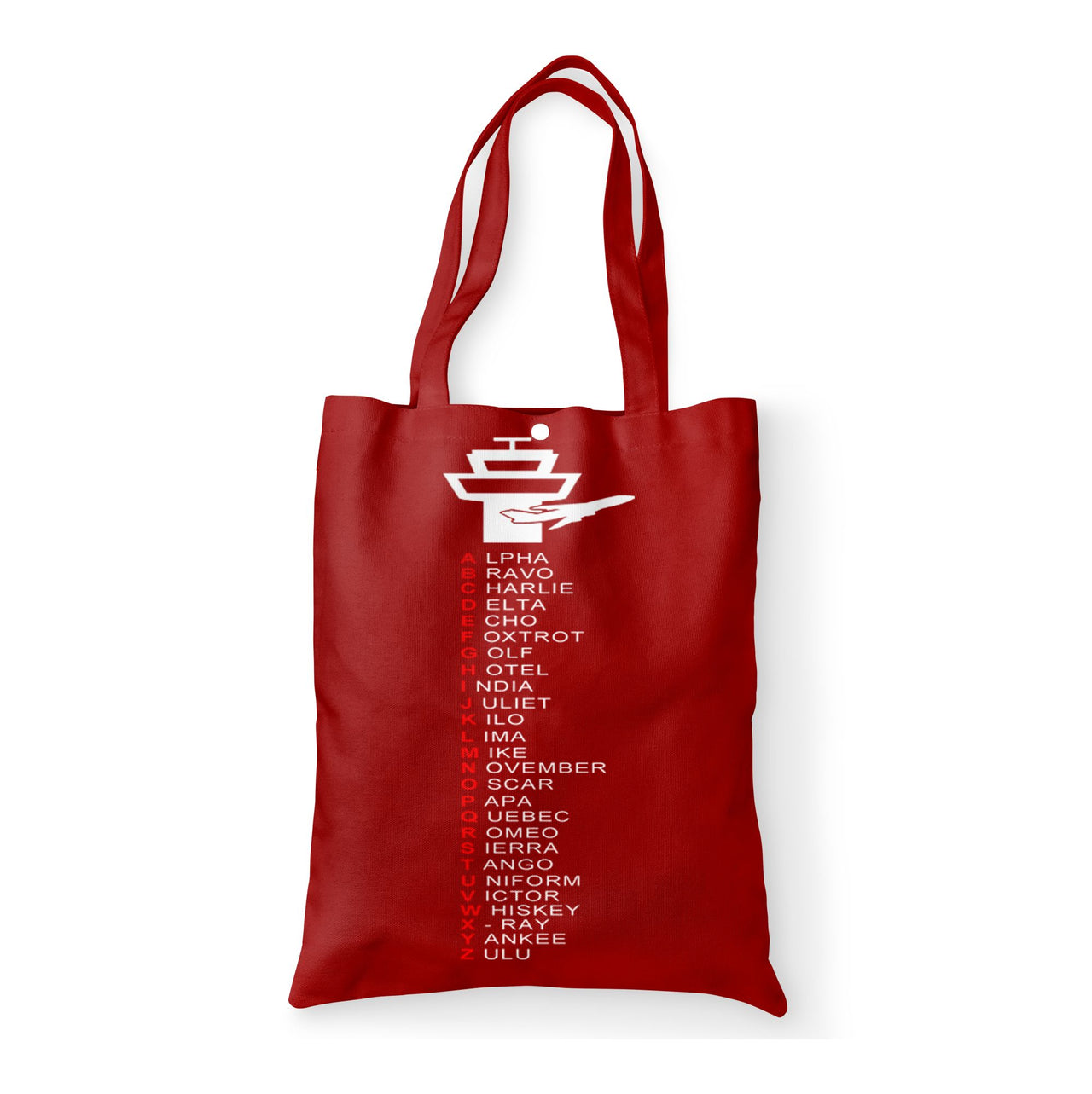 Aviation Alphabet Designed Tote Bags