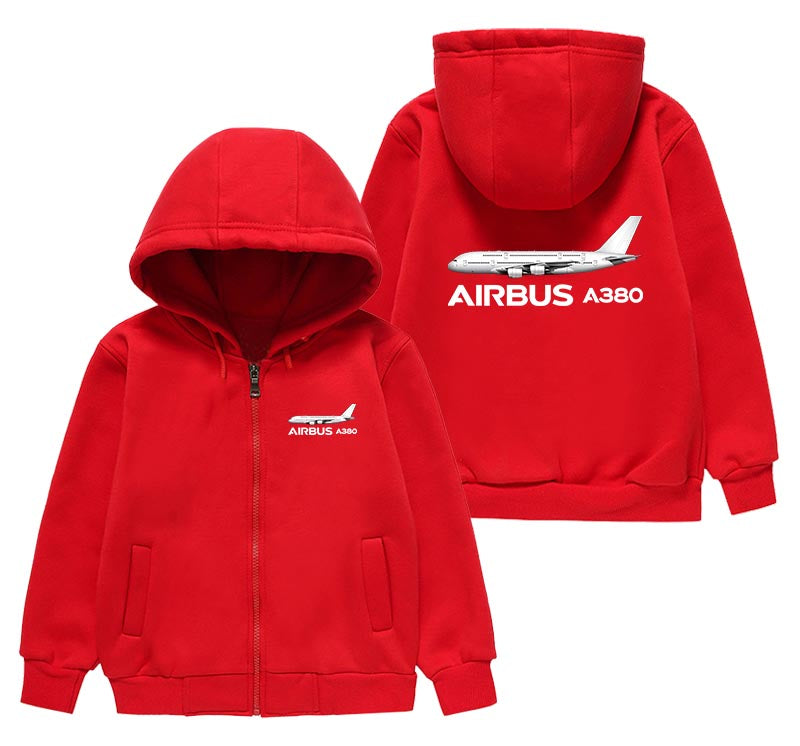 The Airbus A380 Designed "CHILDREN" Zipped Hoodies