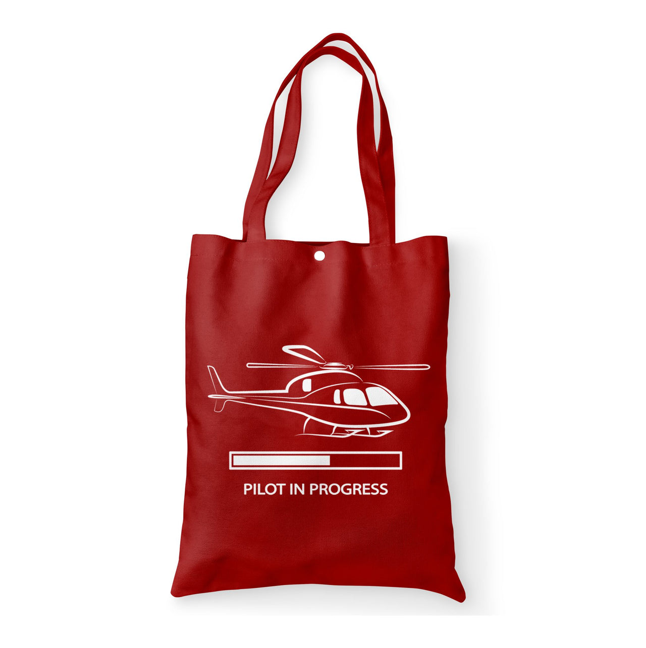 Pilot In Progress (Helicopter) Designed Tote Bags
