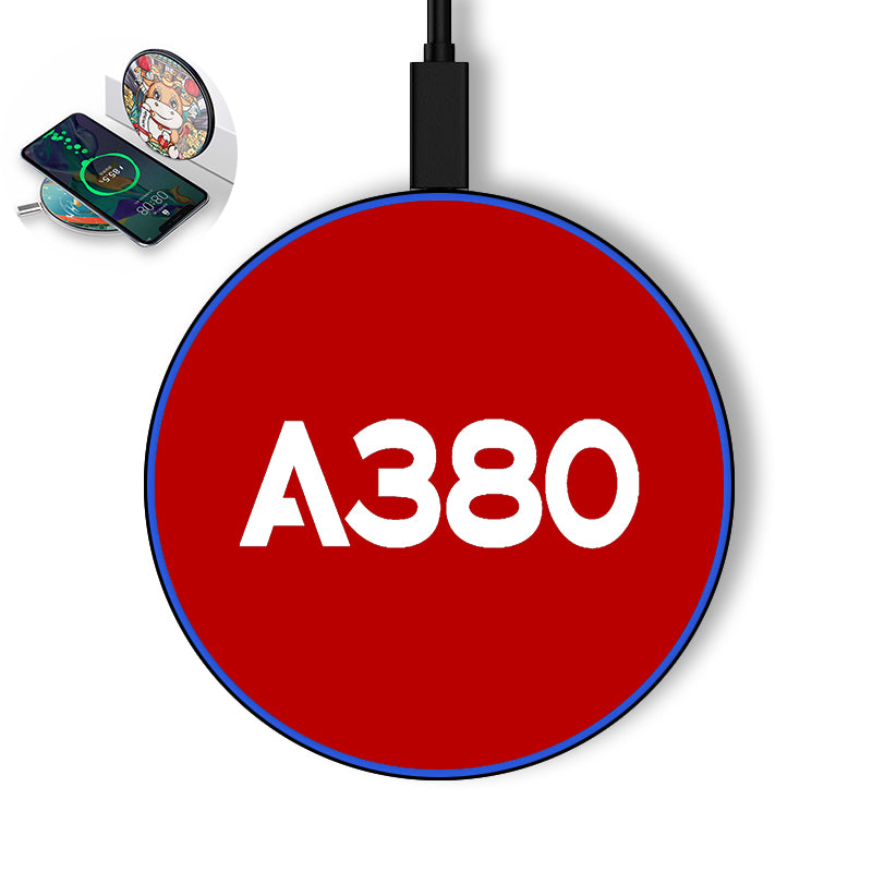 A380 Flat Text Designed Wireless Chargers