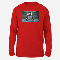 Thumbnail for Airbus A320 Cockpit Designed Long-Sleeve T-Shirts