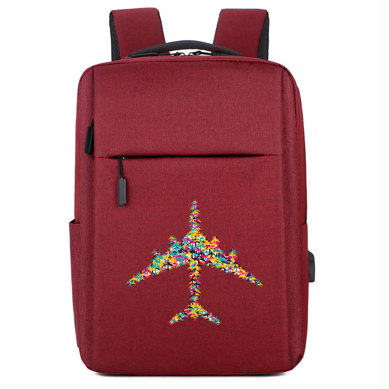 Colourful Airplane Designed Super Travel Bags