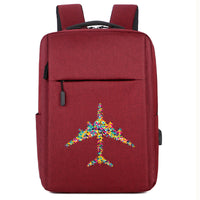 Thumbnail for Colourful Airplane Designed Super Travel Bags