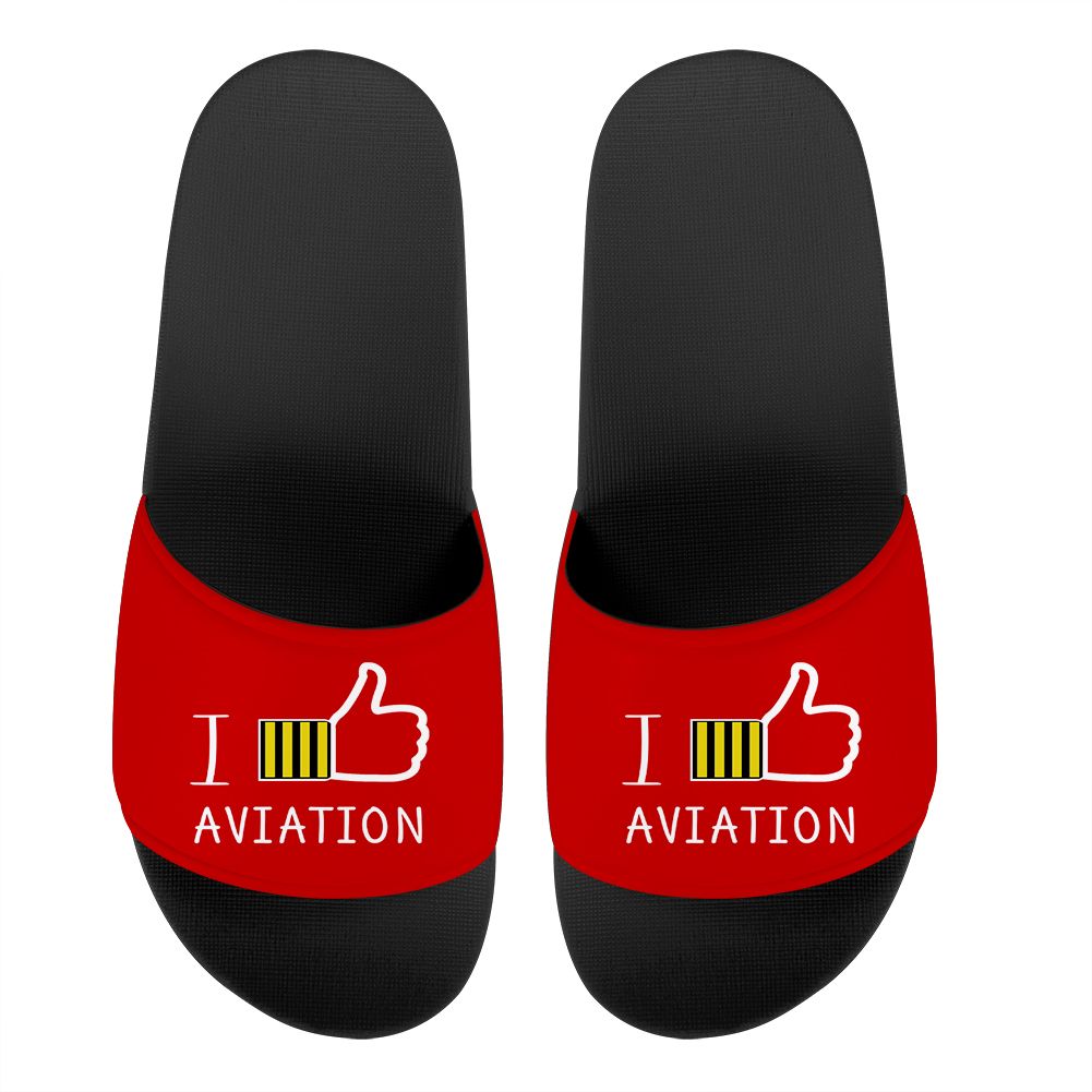 I Like Aviation Designed Sport Slippers