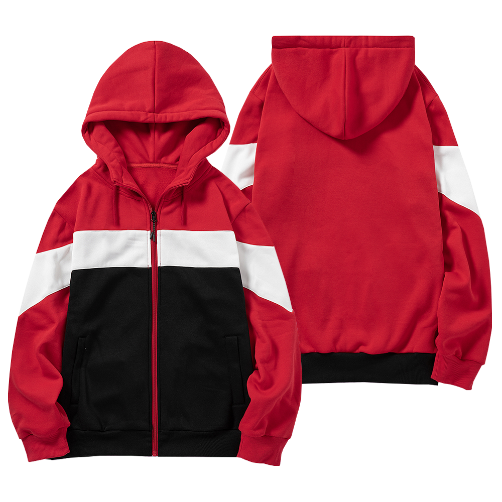 NO Design Super Quality Colourful Zipped Hoodies