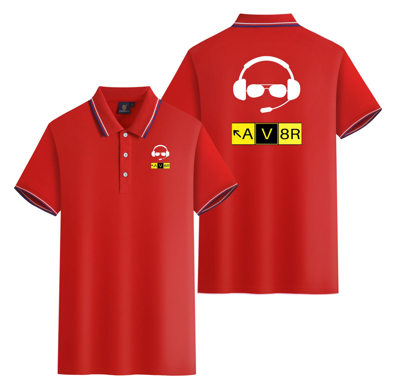 AV8R 2 Designed Stylish Polo T-Shirts (Double-Side)