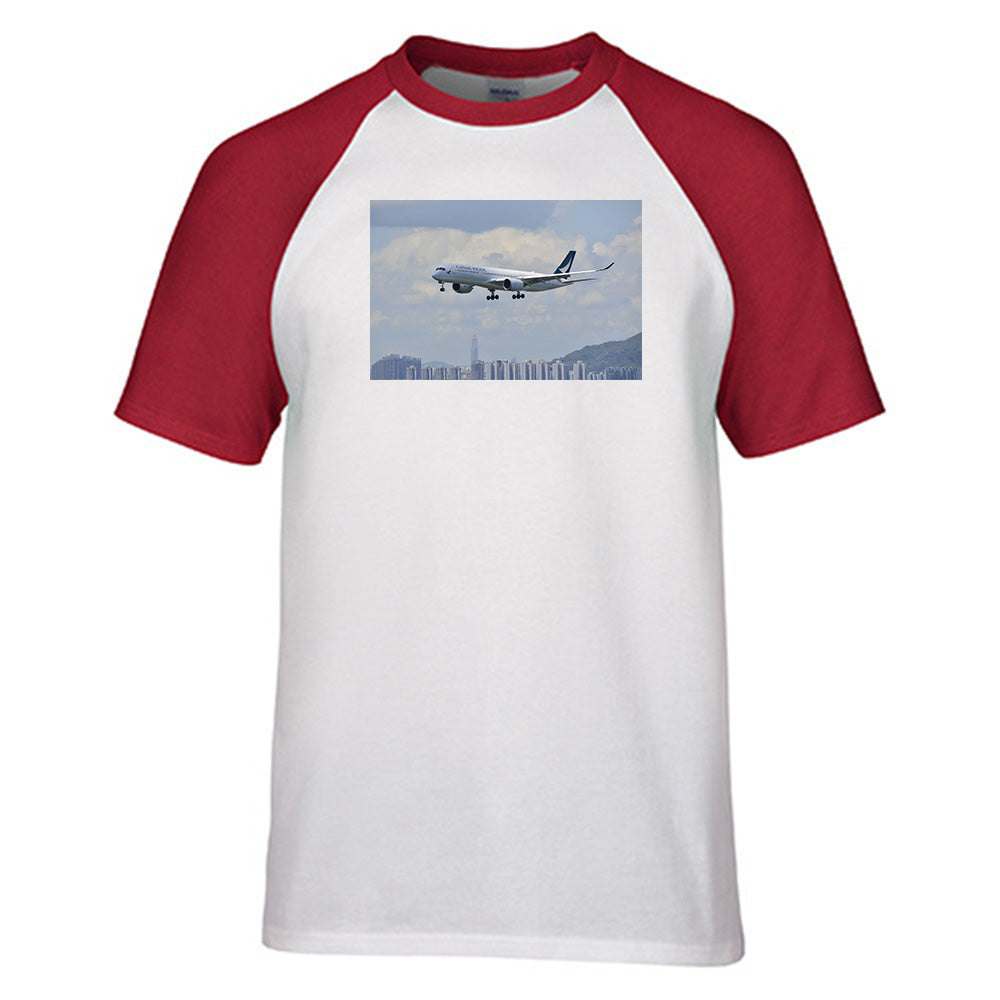 Cathay Pacific Airbus A350 Designed Raglan T-Shirts