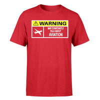 Thumbnail for Warning May Constantly Talk About Aviation Designed T-Shirts