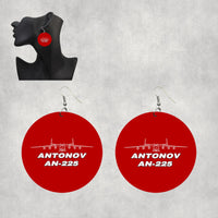 Thumbnail for Antonov AN-225 (26) Designed Wooden Drop Earrings