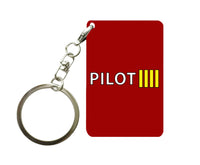 Thumbnail for Pilot & Stripes (4 Lines) Designed Key Chains