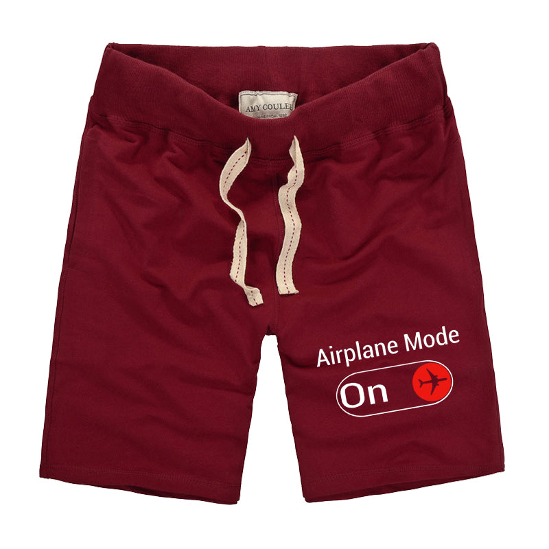 Airplane Mode On Designed Cotton Shorts