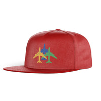 Thumbnail for Colourful 3 Airplanes Designed Snapback Caps & Hats