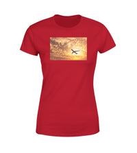 Thumbnail for Plane Passing By Designed Women T-Shirts