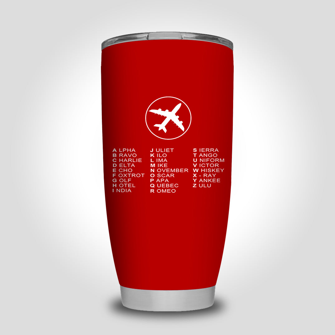 Aviation Alphabet 2 Designed Tumbler Travel Mugs