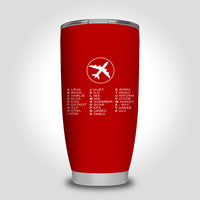 Thumbnail for Aviation Alphabet 2 Designed Tumbler Travel Mugs