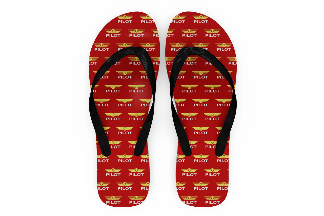 Pilot & Badge Designed Slippers (Flip Flops)