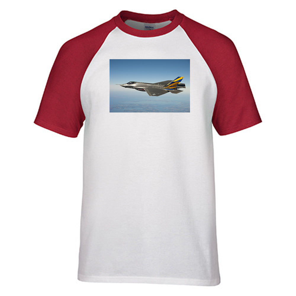 Cruising Fighting Falcon F35 Designed Raglan T-Shirts