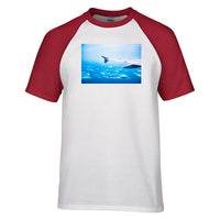 Thumbnail for Outstanding View Through Airplane Wing Designed Raglan T-Shirts