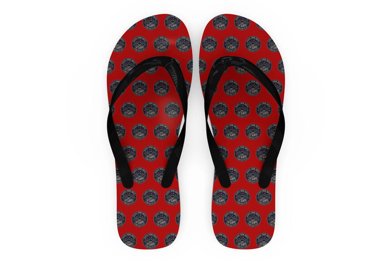 Fighter Jet 16 - Death From Above Designed Slippers (Flip Flops)