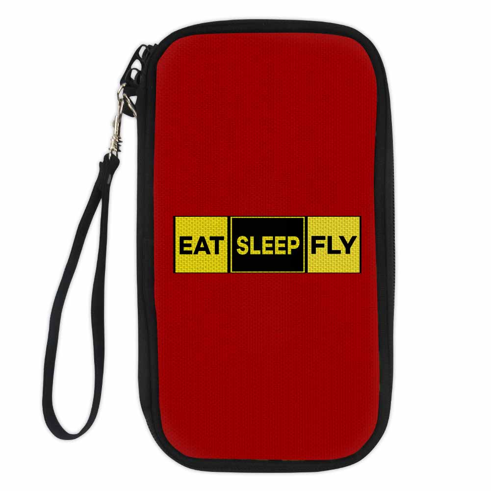 Eat Sleep Fly (Colourful) Designed Travel Cases & Wallets
