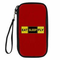 Thumbnail for Eat Sleep Fly (Colourful) Designed Travel Cases & Wallets